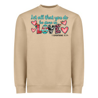 Mushroom let all that you do be done in love Heavyweight Sweatshirt - JahusDesignShop