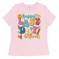 Bubblegum Pink happy last day of school Ladies Tee - JahusDesignShop
