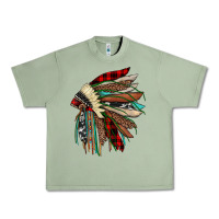 Oil Green christmas indian headdress Urban Heavy Tee - JahusDesignShop