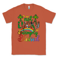 Copper Western St. Patrick's Day Cross Not Lucky Simply Blessed Classic Tee - Artiststas