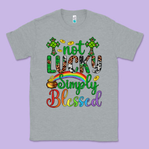 Western St. Patrick's Day Cross Not Lucky Simply Blessed Classic Tee Designed By Artiststas