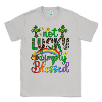 Moon Dust Western St. Patrick's Day Cross Not Lucky Simply Blessed Classic Tee - Artiststas