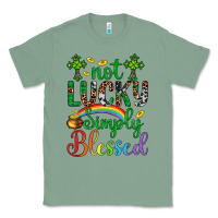 Sage Western St. Patrick's Day Cross Not Lucky Simply Blessed Classic Tee - Artiststas