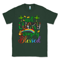 Sports Green Western St. Patrick's Day Cross Not Lucky Simply Blessed Classic Tee - Artiststas