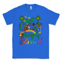 True Royal Western St. Patrick's Day Cross Not Lucky Simply Blessed Classic Tee - Artiststas