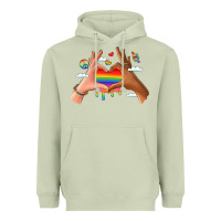 Matcha lgbtq pride hands Heavyweight Hoodie - LillyAllenDesigns