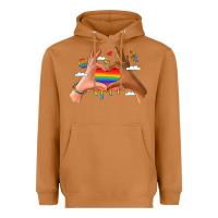 Meerkat lgbtq pride hands Heavyweight Hoodie - LillyAllenDesigns