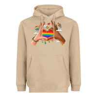 Mushroom lgbtq pride hands Heavyweight Hoodie - LillyAllenDesigns