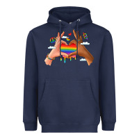 Navy lgbtq pride hands Heavyweight Hoodie - LillyAllenDesigns