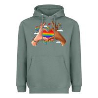 Sage lgbtq pride hands Heavyweight Hoodie - LillyAllenDesigns