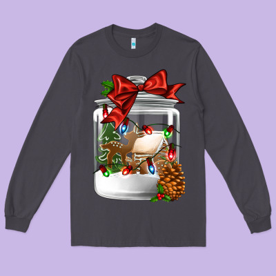 Christmas Cookie Jar Long Sleeve Tee Designed By Jasminsmagicworld