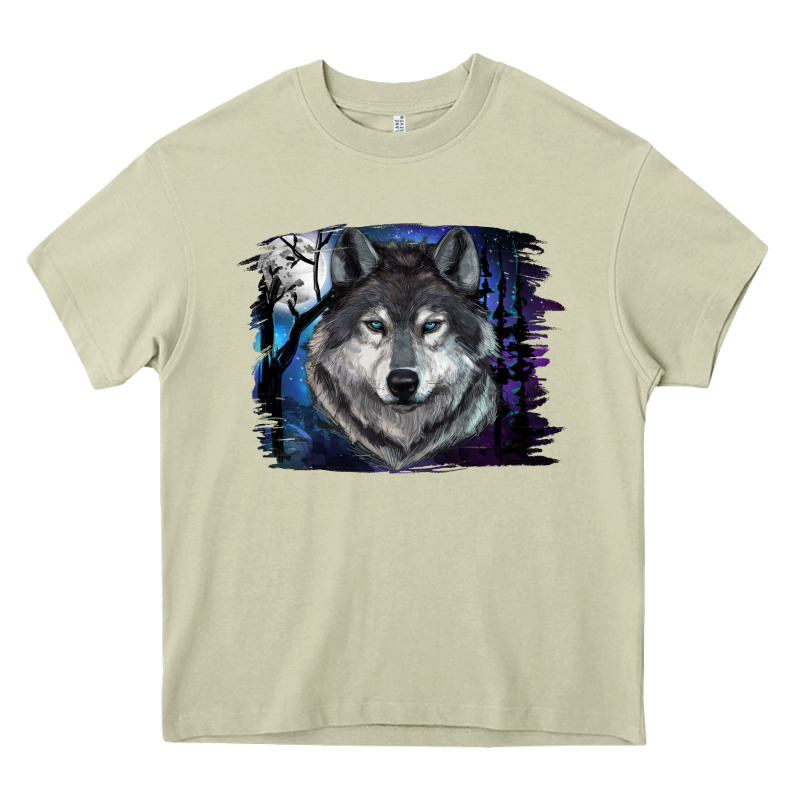 Wolf And Full Moon Heavy Core Tee by RanaPortraitStore | Teevron