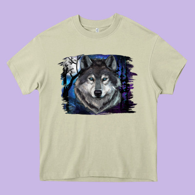 Heavy Core Tee Wolf And Full Moon