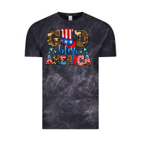 Cloud Black god bless america Vintage Tee - AdoDesignShop