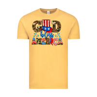 Vintage Mustard god bless america Vintage Tee - AdoDesignShop