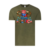 Vintage Olive god bless america Vintage Tee - AdoDesignShop