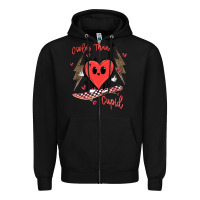 Black cooler than cupid Zipper Hoodie - MaliasSmallBusiness