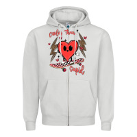 Dove Grey cooler than cupid Zipper Hoodie - MaliasSmallBusiness