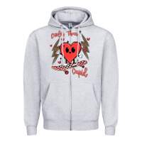 Heather Grey cooler than cupid Zipper Hoodie - MaliasSmallBusiness