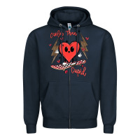 Navy cooler than cupid Zipper Hoodie - MaliasSmallBusiness