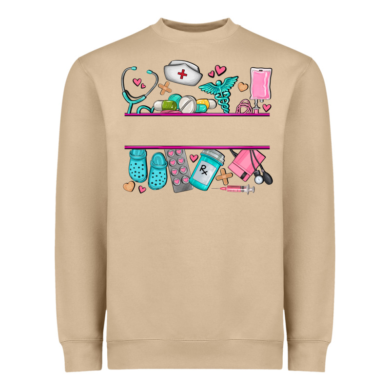 Nurse Elements With Costom Name Heavyweight Sweatshirt by AdoDesignShop | Teevron