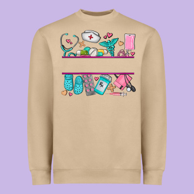 Nurse Elements With Costom Name Heavyweight Sweatshirt Designed By Adodesignshop