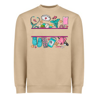 Mushroom nurse elements with costom name Heavyweight Sweatshirt - AdoDesignShop