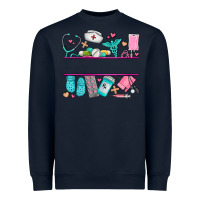 Navy nurse elements with costom name Heavyweight Sweatshirt - AdoDesignShop