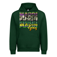 Forest Green cowhide mardi gras Urban Hoodie - CowGirlArtShop