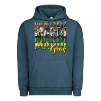 Pigment Midnight Navy cowhide mardi gras Urban Hoodie - CowGirlArtShop