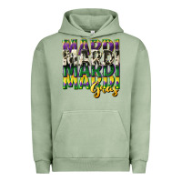 Pigment Oil Green cowhide mardi gras Urban Hoodie - CowGirlArtShop