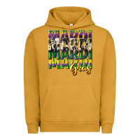 Pigment Peanut Butter cowhide mardi gras Urban Hoodie - CowGirlArtShop