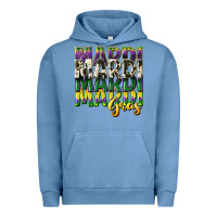 Pigment Pebble Blue cowhide mardi gras Urban Hoodie - CowGirlArtShop