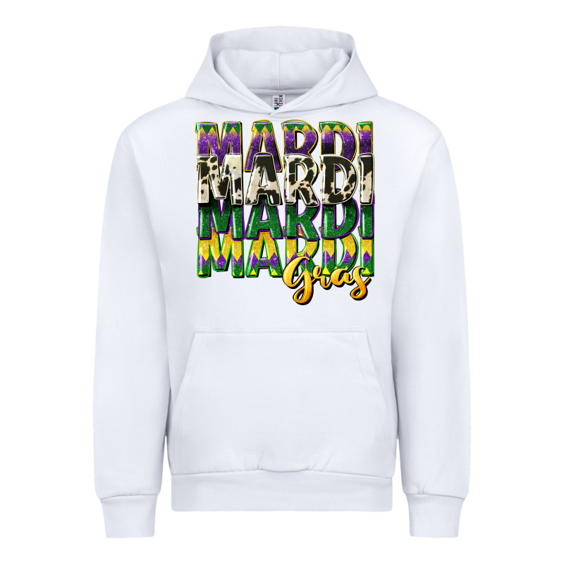 Cowhide Mardi Gras Urban Hoodie by CowGirlArtShop | Teevron