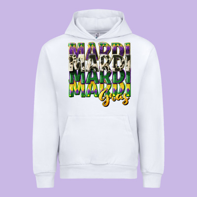 Cowhide Mardi Gras Urban Hoodie Designed By Cowgirlartshop
