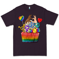 Plum pride rainbow cupcake Premium Tee - texasbilliewilder