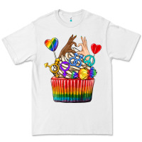 White pride rainbow cupcake Premium Tee - texasbilliewilder