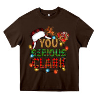 Chocolate Brown you serious clark Heavy Core Tee - Zillion Design Studio