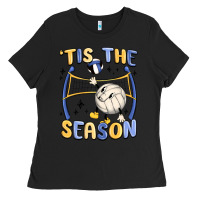 Black tis the season volleyball Ladies Tee - MaliasSmallBusiness