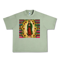Oil Green our lady of guadalupe Urban Heavy Tee - JahusDesignShop