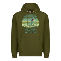 Army Green Don t Mess With Mamasaurus You ll Get Jurasskicked Premium Hoodie - Bettercallsaul