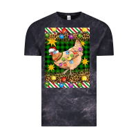 Cloud Black Christmas Chicken Vintage Tee - Artiststas