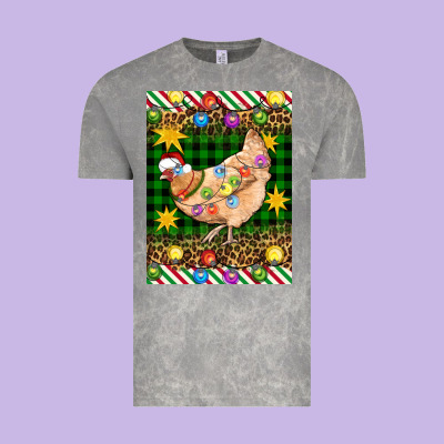 Christmas Chicken Vintage Tee Designed By Artiststas