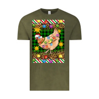 Vintage Olive Christmas Chicken Vintage Tee - Artiststas