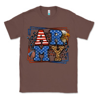 Chestnut Army Veteran leopard frame 4th of July Classic Tee - LillyAllenDesigns