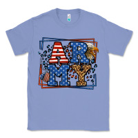Colony Blue Army Veteran leopard frame 4th of July Classic Tee - LillyAllenDesigns