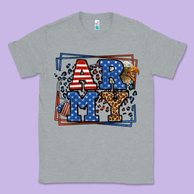 Army Veteran Leopard Frame 4th Of July Classic Tee Designed By Lillyallendesigns