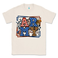 Natural Army Veteran leopard frame 4th of July Classic Tee - LillyAllenDesigns