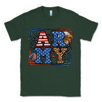 Sports Green Army Veteran leopard frame 4th of July Classic Tee - LillyAllenDesigns
