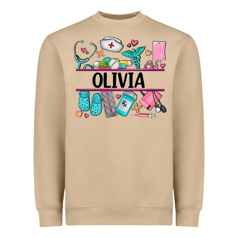 Nurse Elements With Costom Name Heavyweight Sweatshirt by AdoDesignShop | Teevron